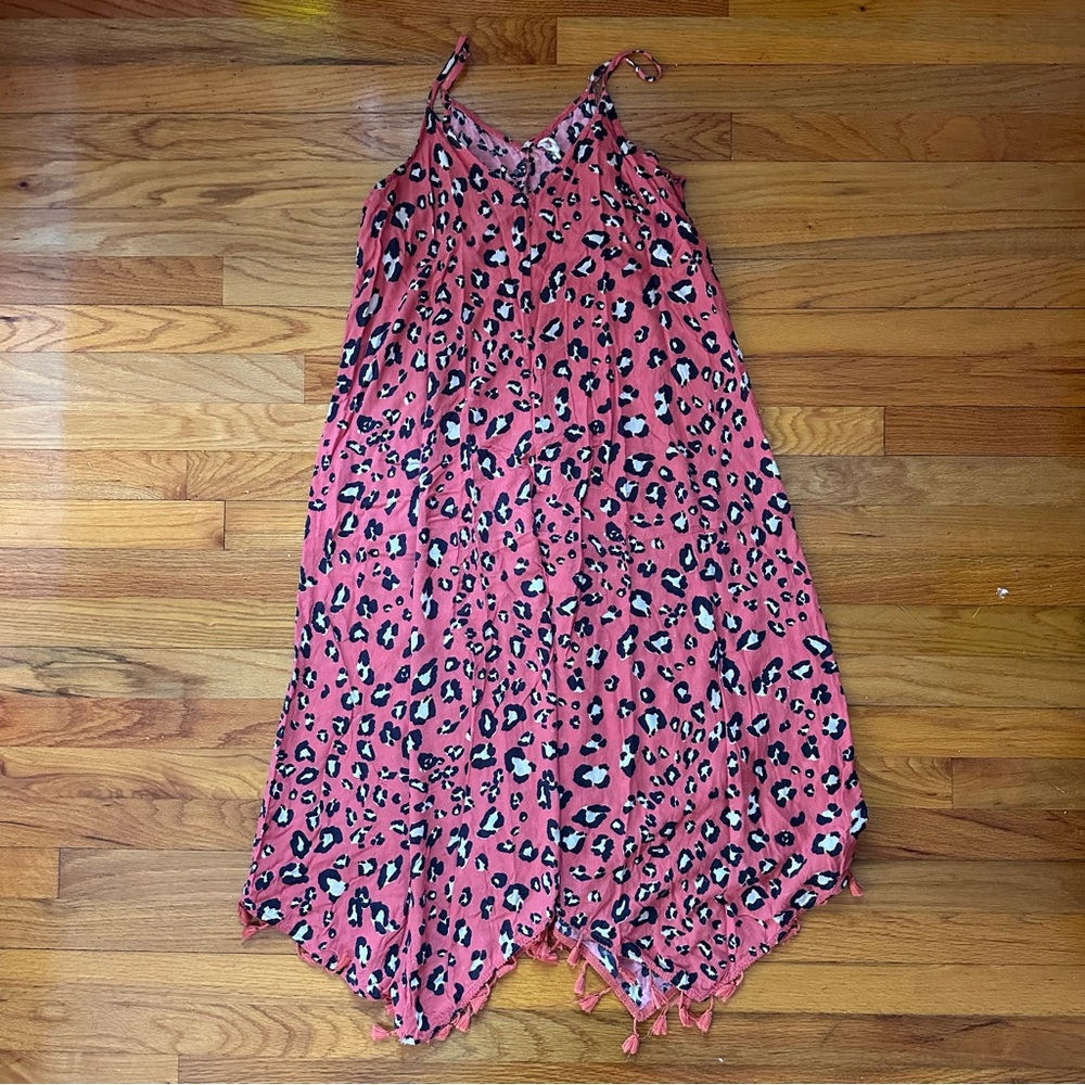 Leopard Print Pink Midi Dress - Picture 2 of 5